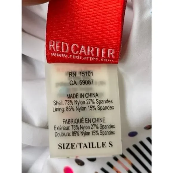 Red Carter White Multicolor Aztec Print One Piece Cutout Swimsuit - Small (6) - Picture 9 of 16